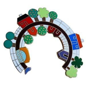 ACME Studio "Country Road"‎ enamel brooch artist Gere Kavanaugh Pin Retro enamel